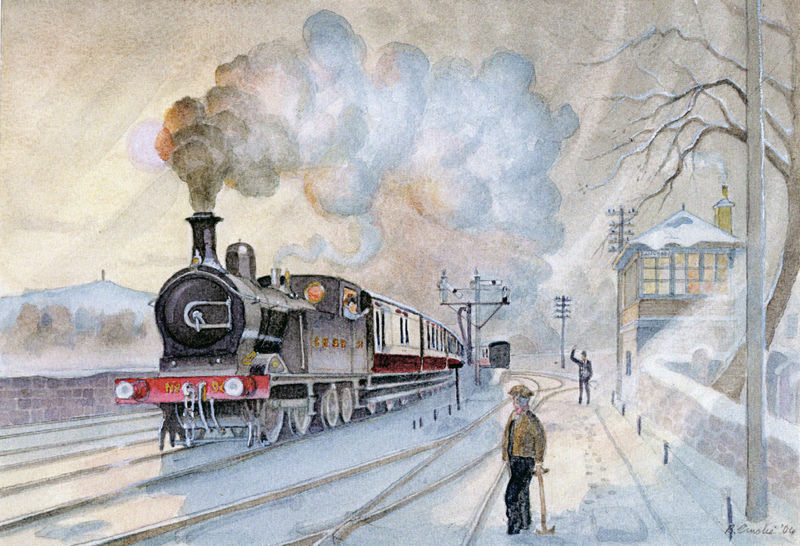 Banchory Station & SB early 1920s Tank on Up Passenger